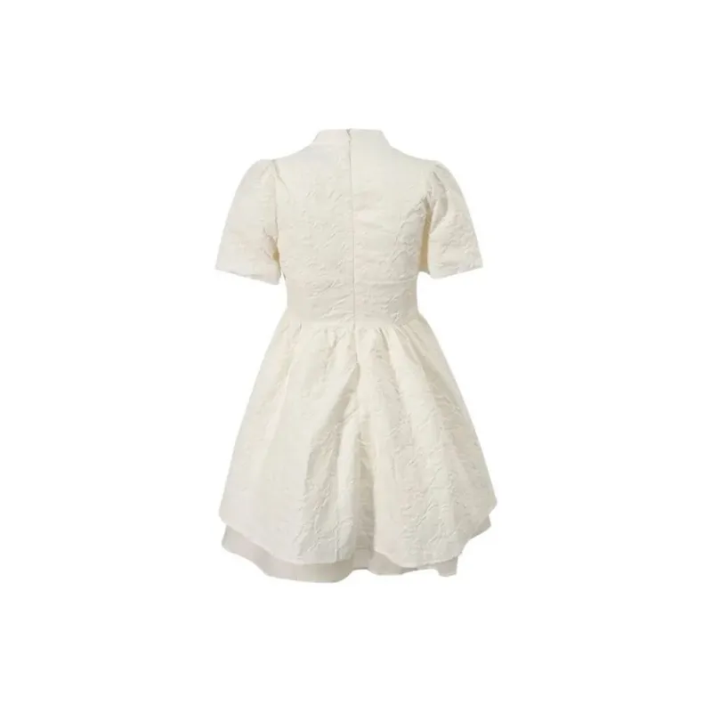 COVT Short Sleeved Dresses Women's Ecru-1