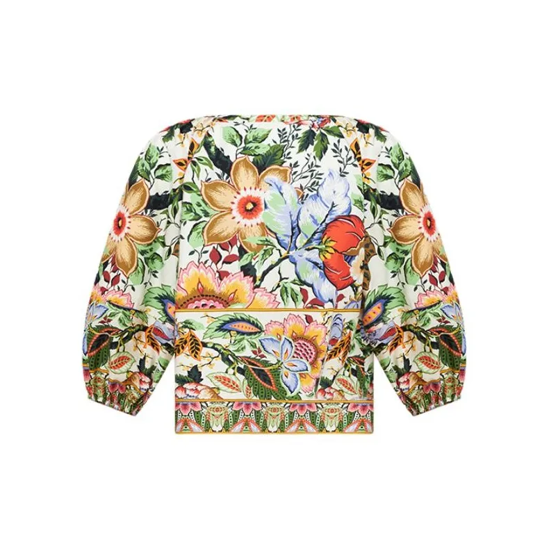 ETRO V-Neck Floral Printed Blouse-1