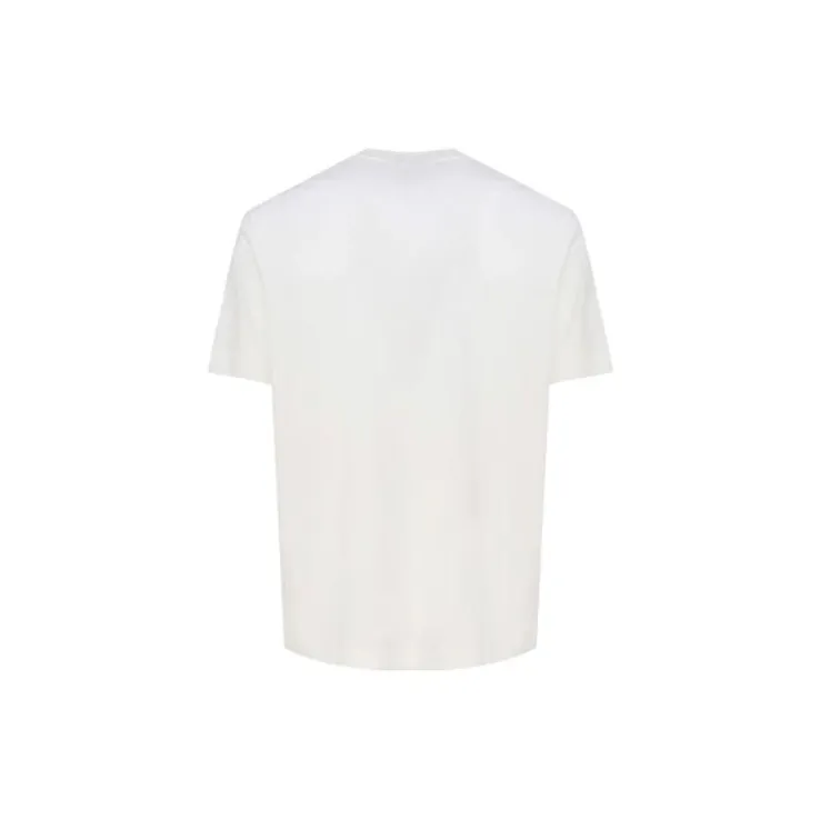 EMPORIO ARMANI Logo Embroidered Crewneck T Shirt-1