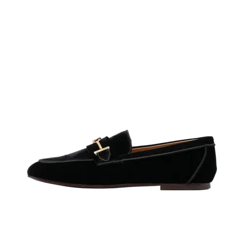 TOD'S Logo-detail Velvet Loafers