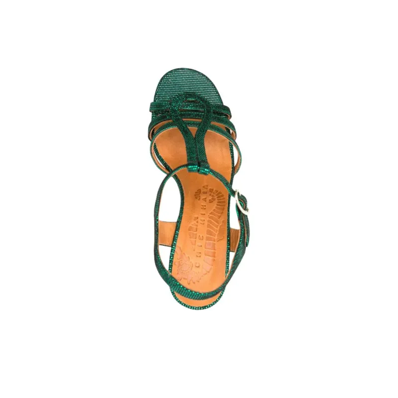 CHIE MIHARA Babi Strap Sandals 7.5cm Women's Green-3