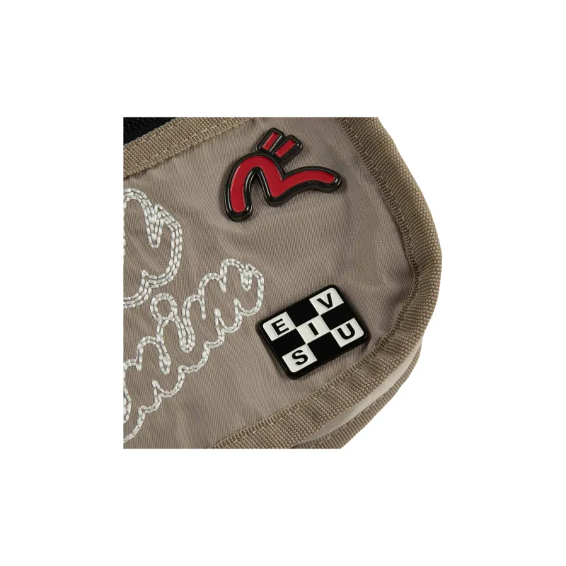 EVISU Fabric Shoulder Bag, Crossbody Bag Regular Unisex Khaki-2