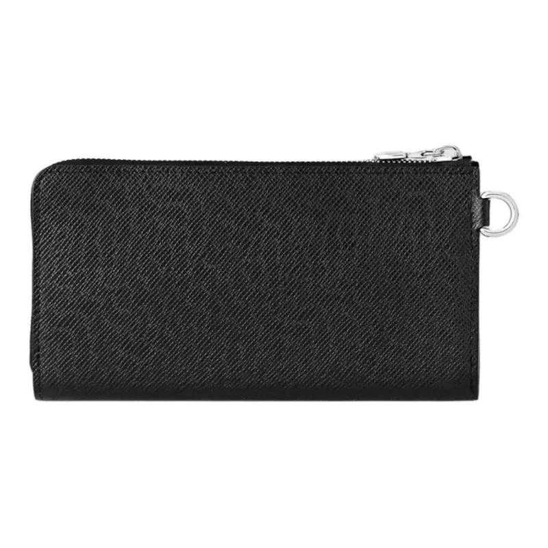 LOUIS VUITTON Zippy Coniferous Forest Leather Portable Clutch Wallet Men's Black-4