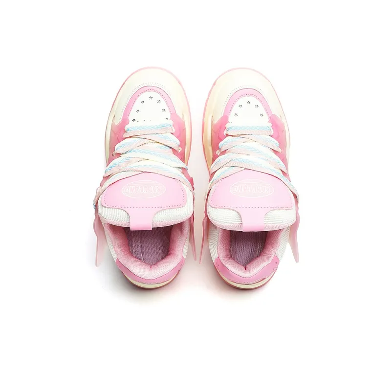 OUBT Fashion Trend, Platform Height Increase Low Top Skateboard Shoes Unisex-4
