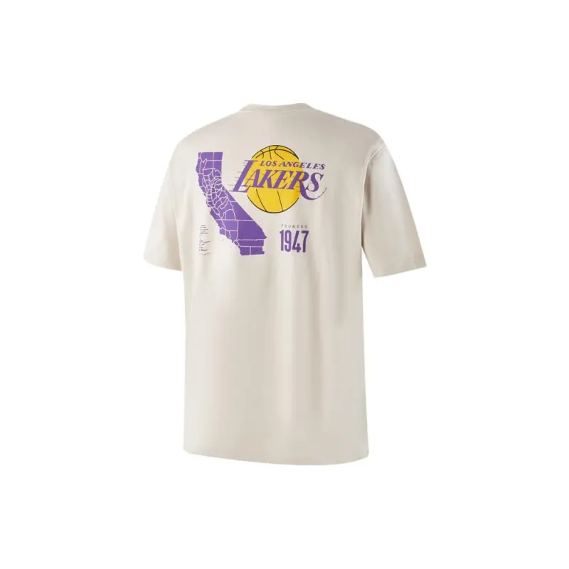NBA T-Shirt Unisex Light Gray White-1