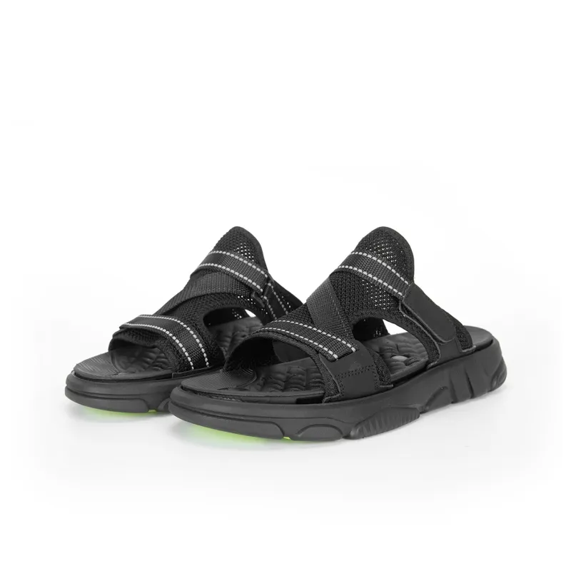Banas Foam Sole Leather Patchwork Slip-Resistant Slide Slippers Men's-3