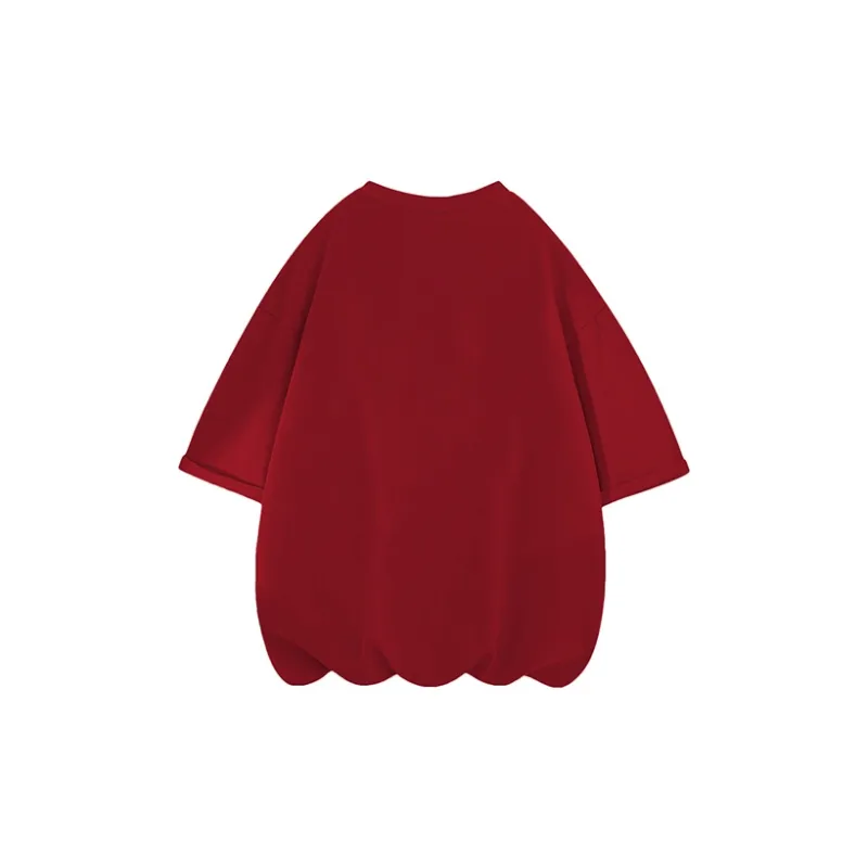 FAVEPOP Loose Fit Casual Crew Neck Short Sleeved T Shirts Unisex-14