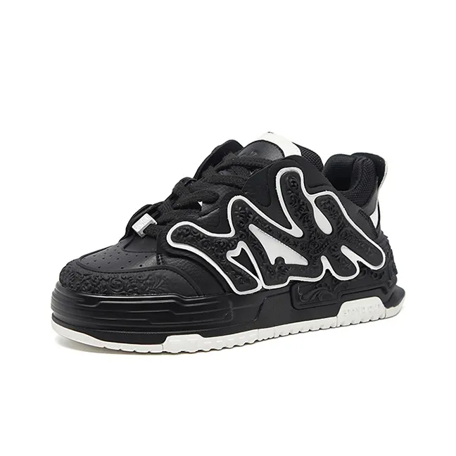 RED DRAGONFLY Casual Shoes Unisex Low Top Black/White/Red-1