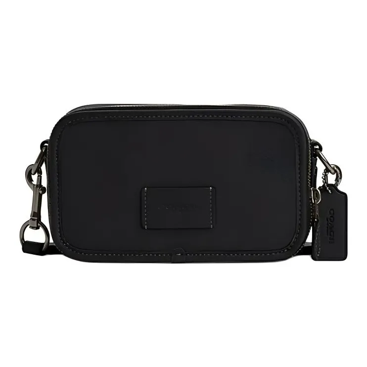 COACH Cow Leather Camera Bag, Shoulder Bag, Crossbody Bag Trumpets Women's Black-0