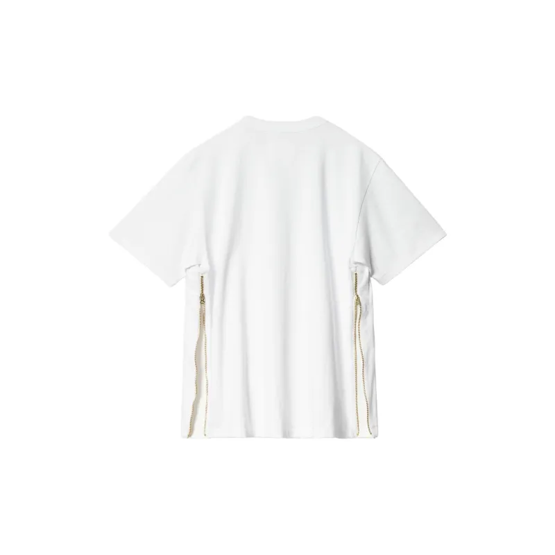 Carhartt Wip X Sacai Carhartt WIP Co branded SS24 T Shirts Unisex White-1