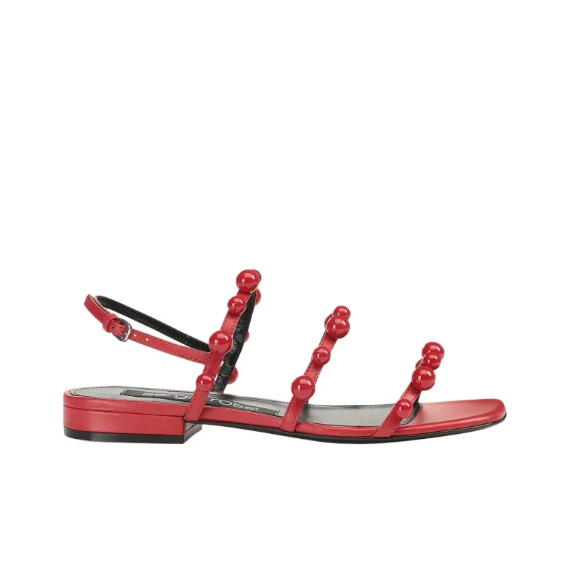 SERGIO ROSSI Sr Chupetas Strap Sandals Women's Red-1