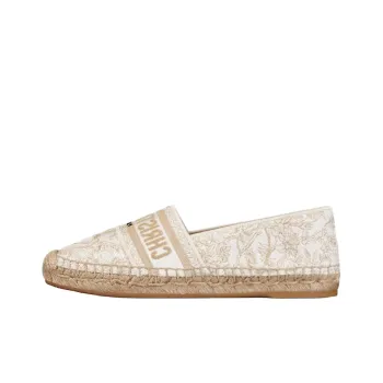DIOR Granville Flat Shoes Women's White Gold
