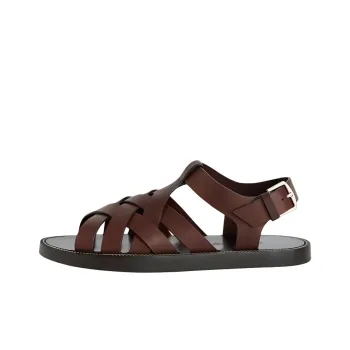 Loro Piana One Strap Sandals Men's Brown