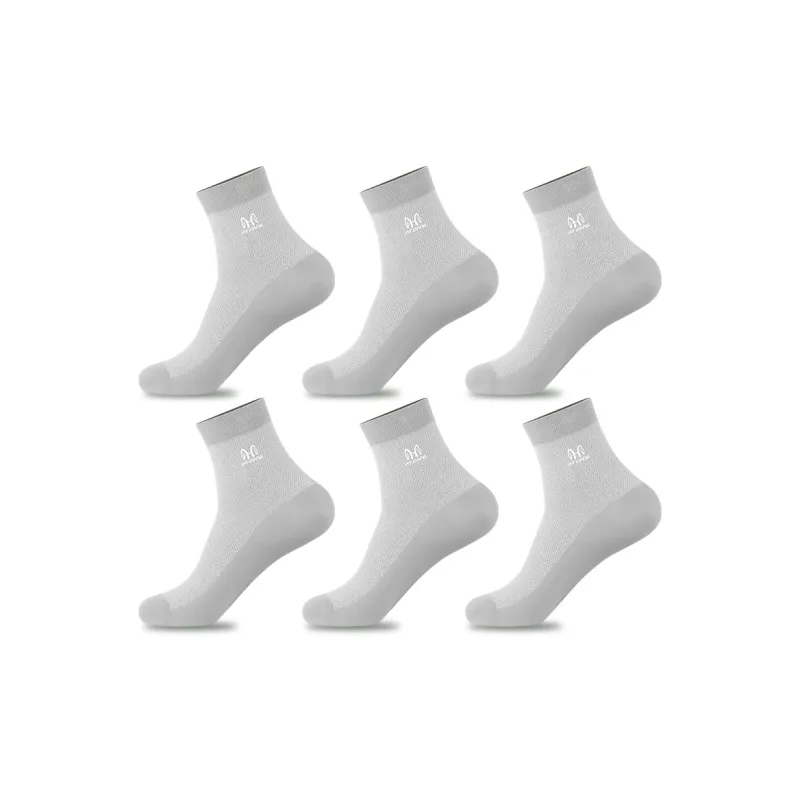 H YXIANG Mid Calf Socks Men's 6 Pack-11
