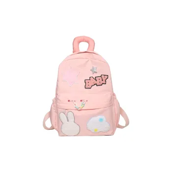 Travel Nylon Carry Backpack Regular Women's Pink/Yellow
