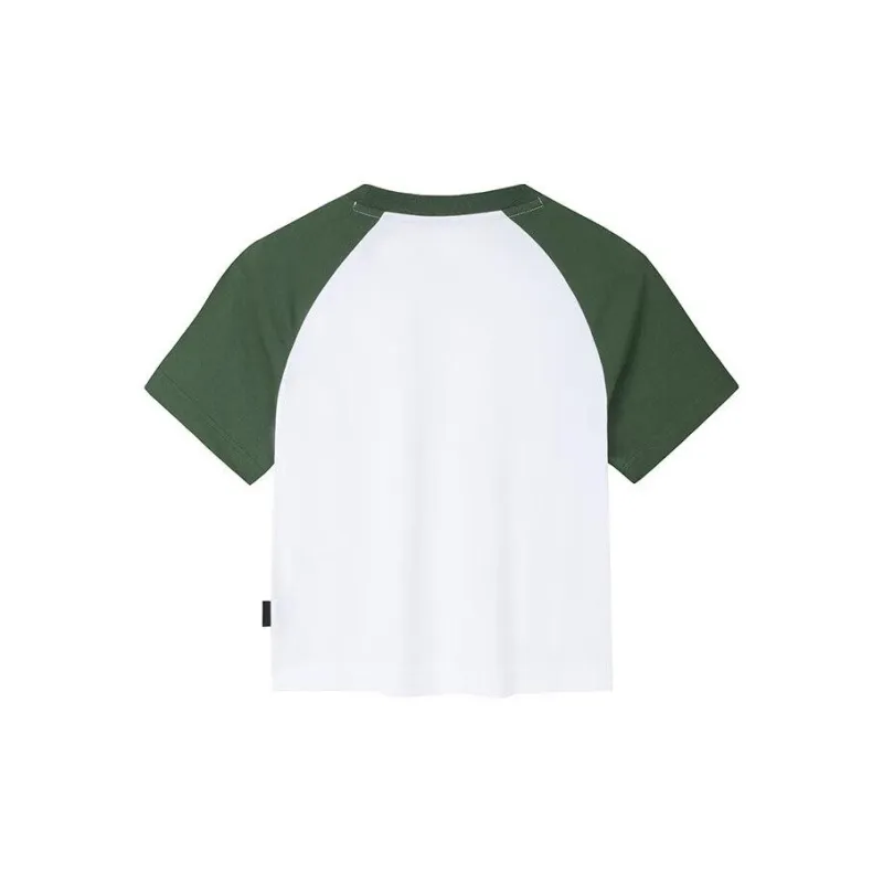 Anta Life Collection Raglan Sleeve T Shirt Women's Pure White/Wand Green-1