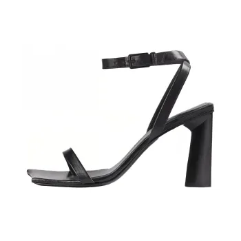 Balenciaga Moon Small Cowhide Straps High Heels Black Sandals Women's