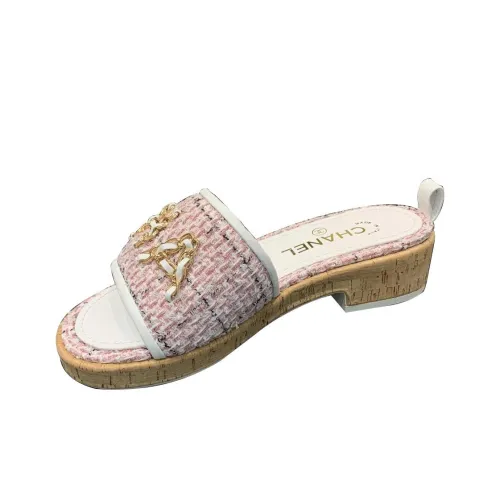 CHANEL Slide Slippers Women's Pink