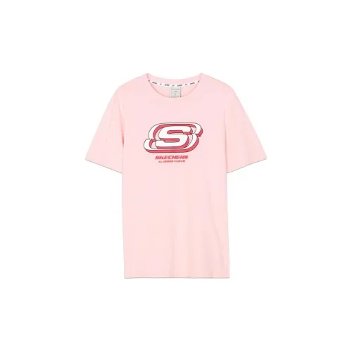 Skechers Colorful T-Shirts Unisex White/Pale Pink