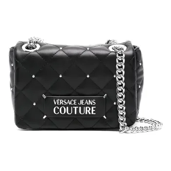 VERSACE JEANS COUTURE Polyester Square Bag, Handbag, Shoulder Bag Women's Black