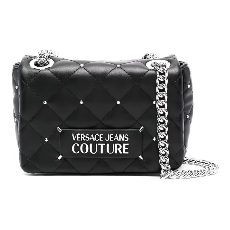 VERSACE JEANS COUTURE Polyester Square Bag, Handbag, Shoulder Bag Women's Black-0