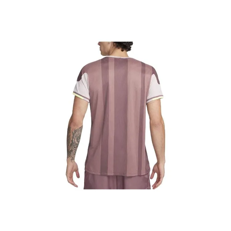 Nike Court Slam T-Shirt Men's White Gold Purple-1