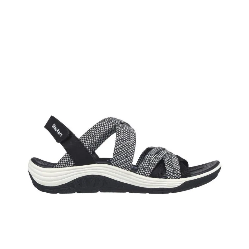 Skechers Reggae Cup - Smitten By You Beach Sandals Women's Black White-1