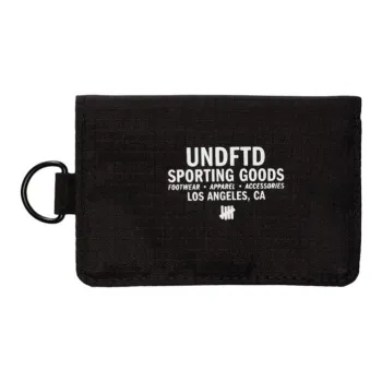 UNDEFEATED Polyamide Wallets Card Holders Unisex Black