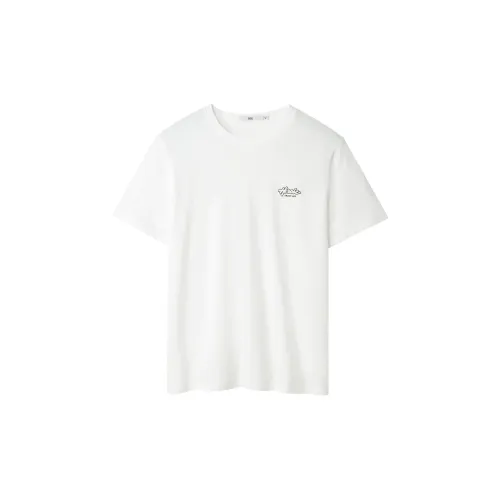 HLA T-Shirts Men Off White Textured AL