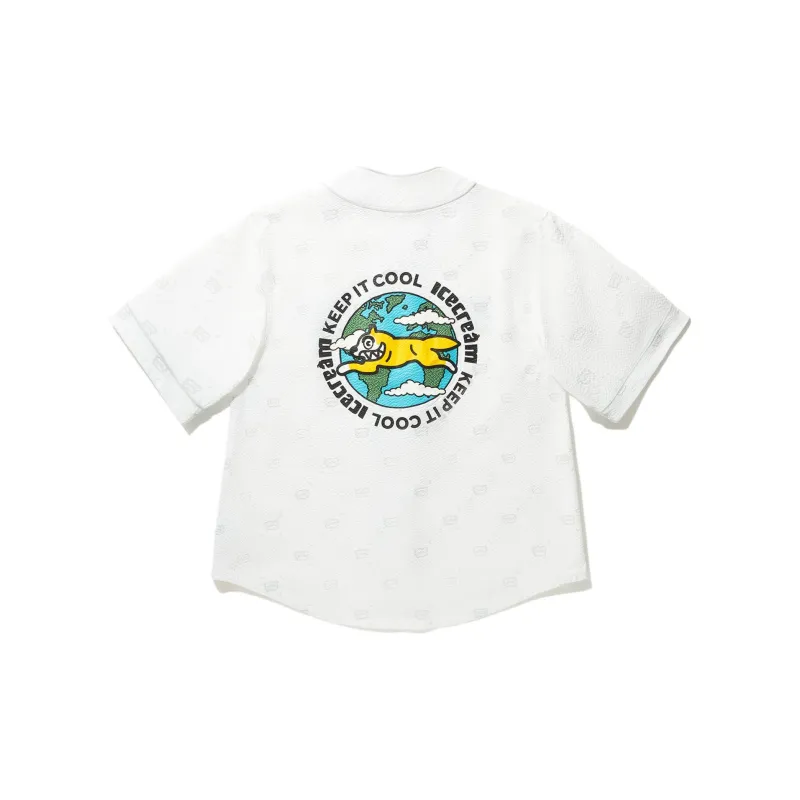 LiNing x ICECREAM T-Shirt Men's Standard White Arctic Gray-1
