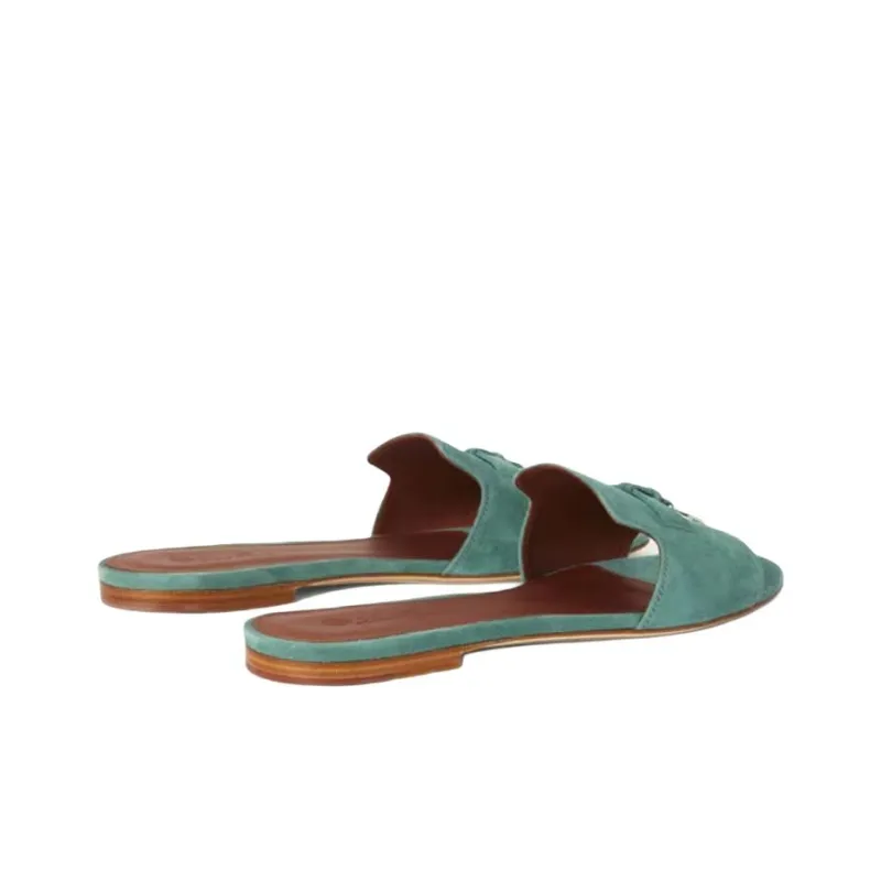 Loro Piana Slide Slippers Women's Green-3