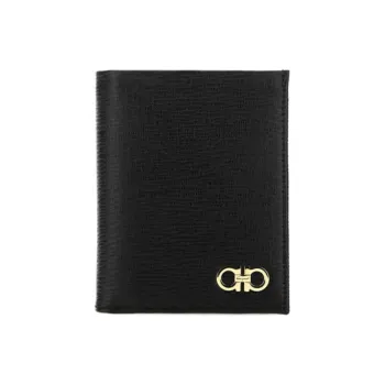 FERRAGAMO Calfskin Wallet Men's Black