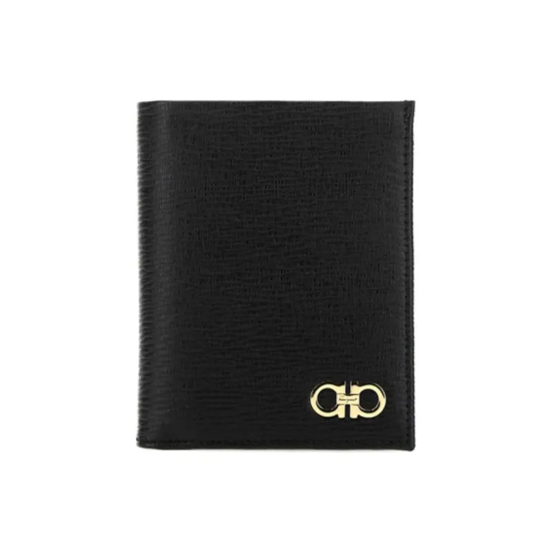 FERRAGAMO Calfskin Wallet Men's Black-0