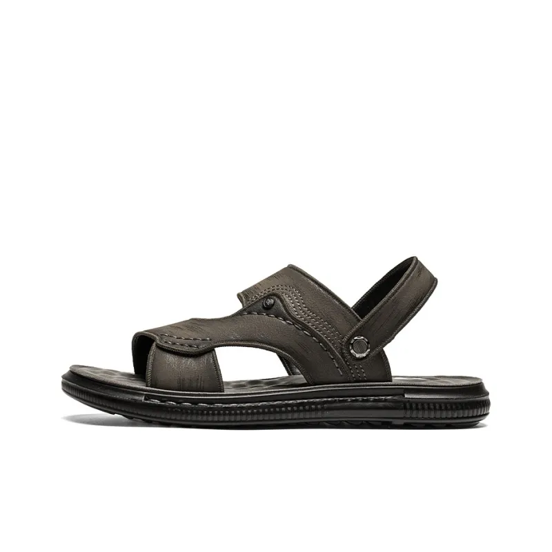 G.N.SHIJIA Beach Sandals Men Black/Brown-7