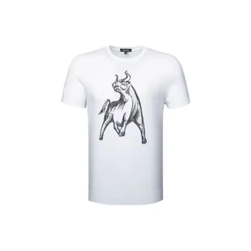 BRAUN BUFFEL T-Shirts Men White