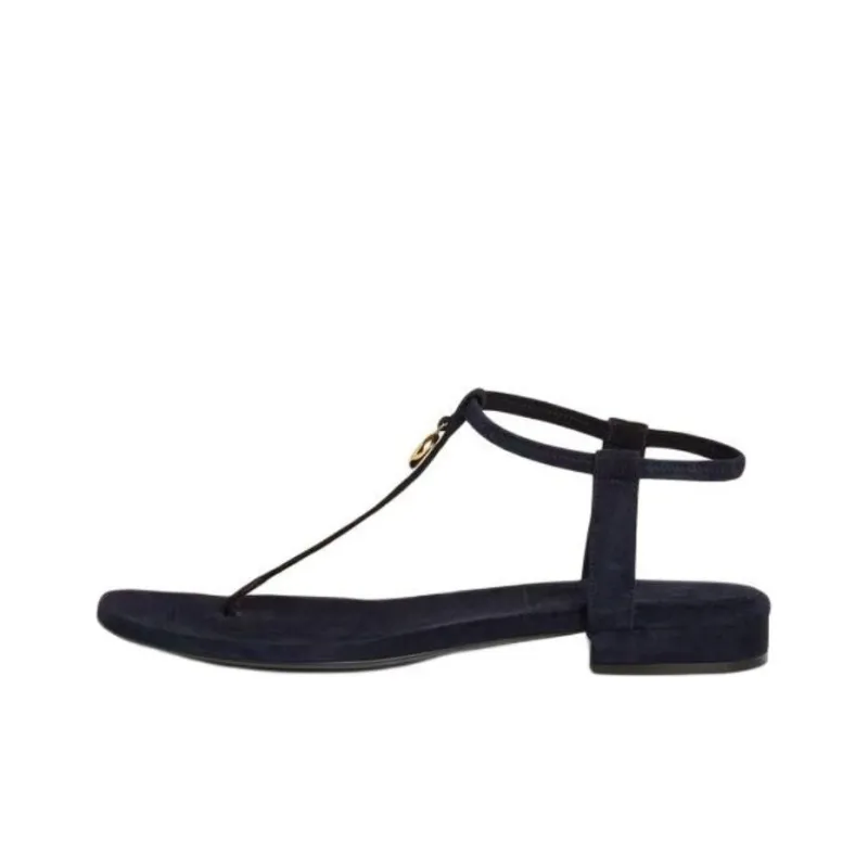 Loro Piana One Strap Sandals Women's Blue-0