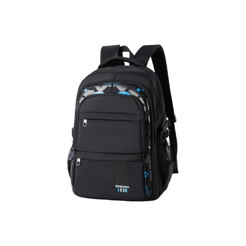 PULUWIRR Oxford Backpack Regular Unisex Black/Obsidian Blue-1