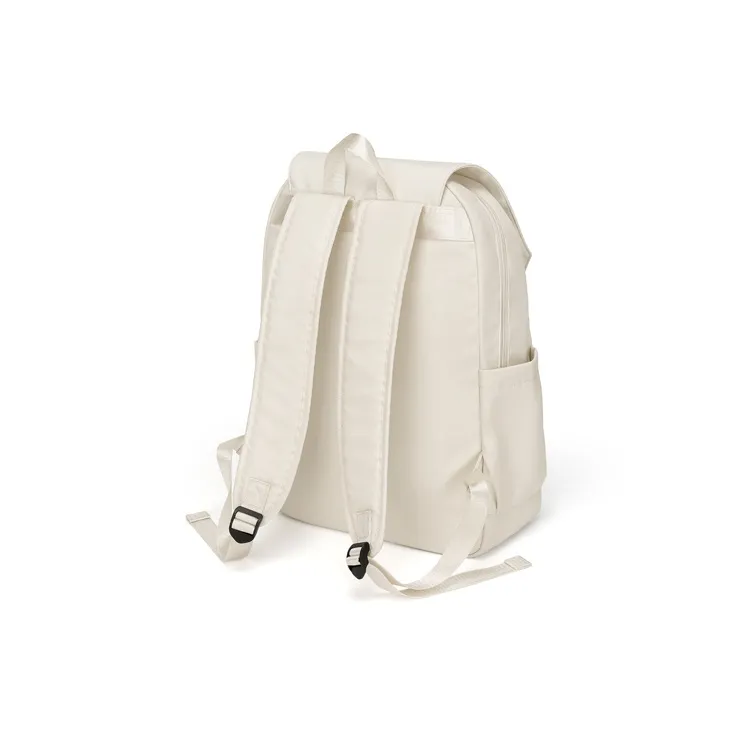 Simvay Clos Fabric Backpack Small Size Women's Ecru/Black-17