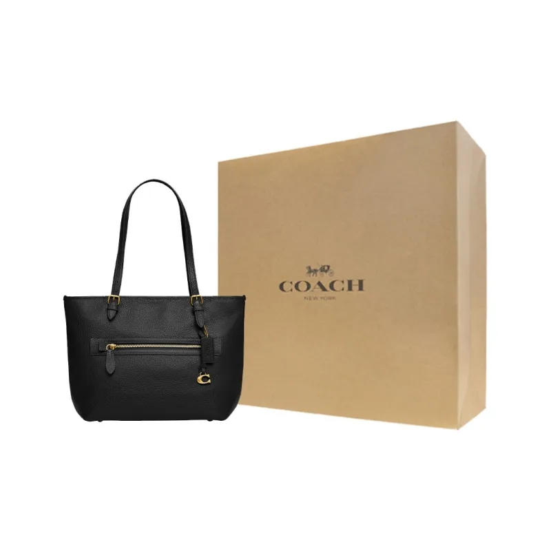COACH Taylor Grain Leather Tote Bag, Shopping Bag, Shoulder Bag, Handbag Tubas Women's Black-5