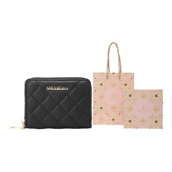MEXICAN PU Polyurethane Wallet, Card Holder Regular Women's Tranquil Black