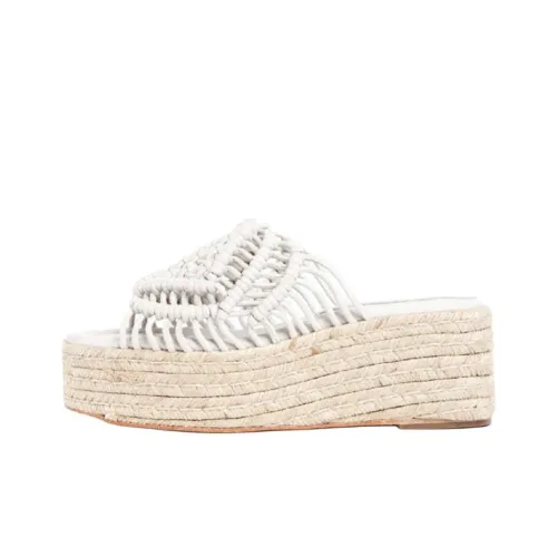 Paloma Barceló Slide Slippers 6cm Women's White