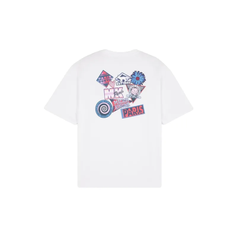 Maison Kitsune Surf Collage Printed Crewneck T Shirt-1
