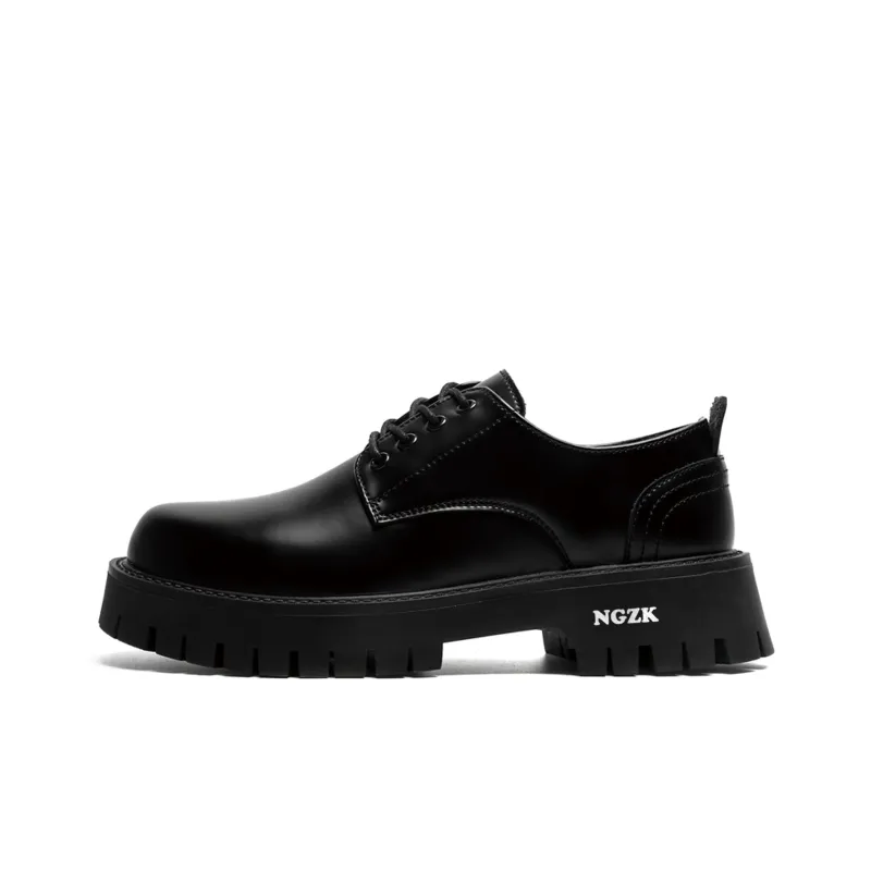NGZK Dress Shoes Men Low Top Black-0