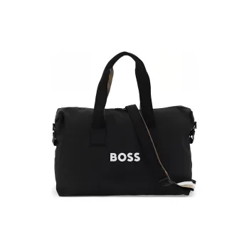 HUGO BOSS Rubberized Logo Duffle Bag