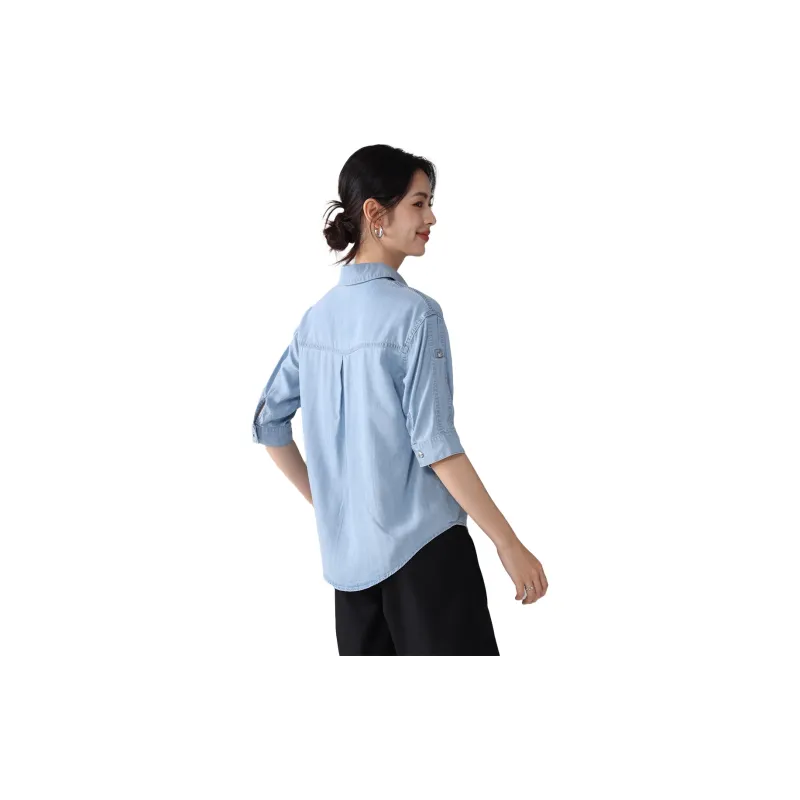 Love Elaine Shirts Women's Blue-1