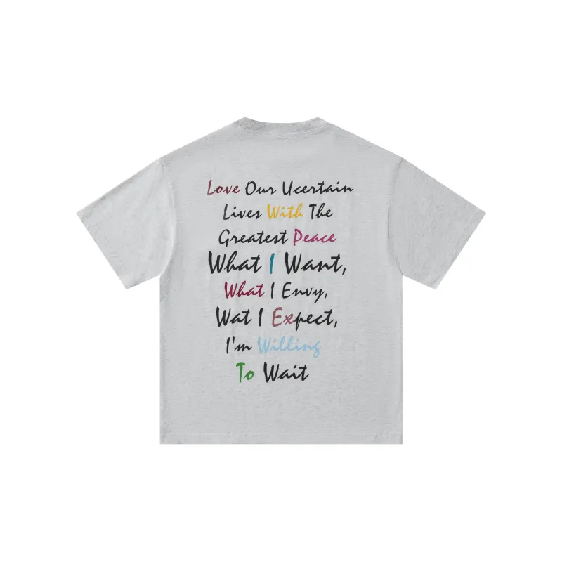 Duamin Drop Shoulder Sleeve T Shirt Unisex Light Gray-1