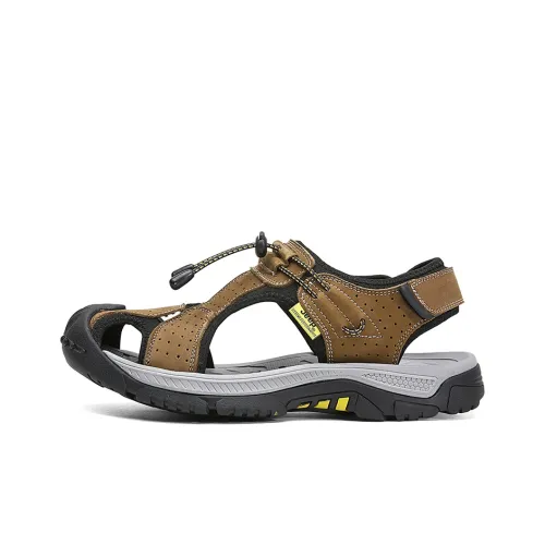 Jeep Lightweight And Comfortable Beach Sandals Men's Khaki