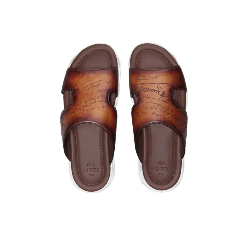 BERLUTI Shadow Slide Slippers Men's Brown-3