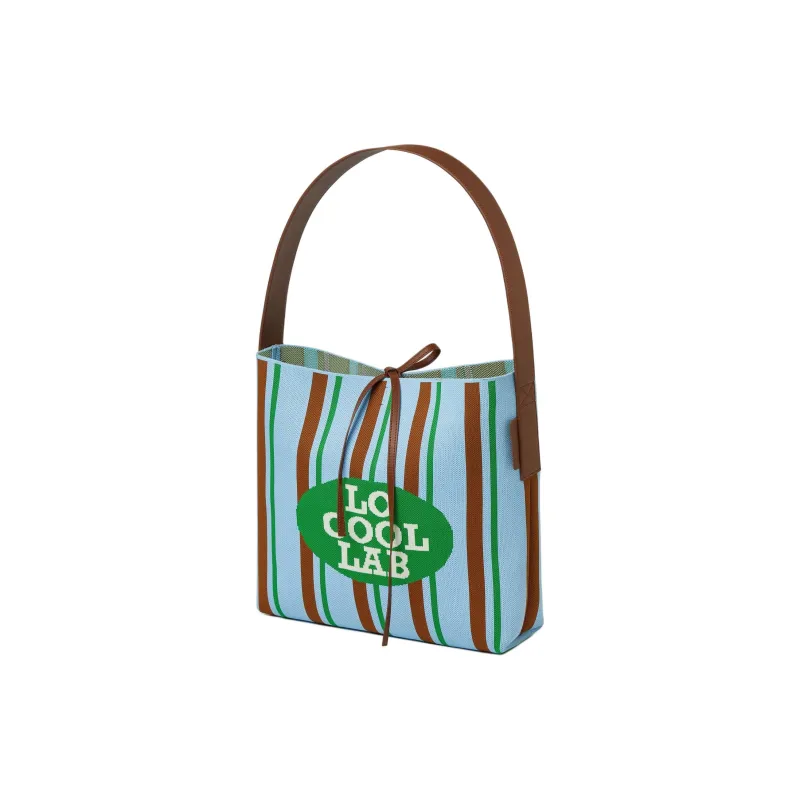 LOCOOLLAB Calfskin Tote Bag Shopping Bag Shoulder Bag Handbag Women's Blue-1