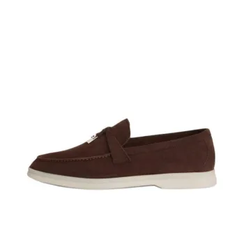 Loro Piana Summer Charms Walk Loafers Women's Dark Brown